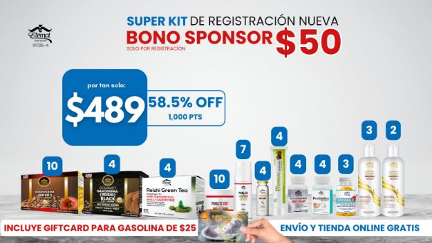 Imagen de SUPER KIT DE REGISTRACION (1,000 pts)