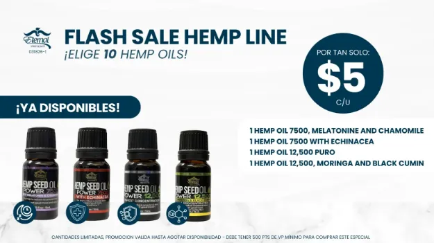 Imagen de Flash Sale Hemp Oil 12500 Moringa y Comino Negro