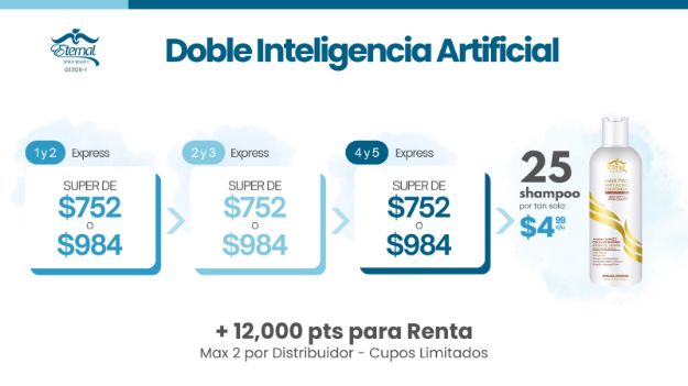 Imagen de Incentivo Doble Inteligencia Artificial - 25 Shampoo con celulas madres