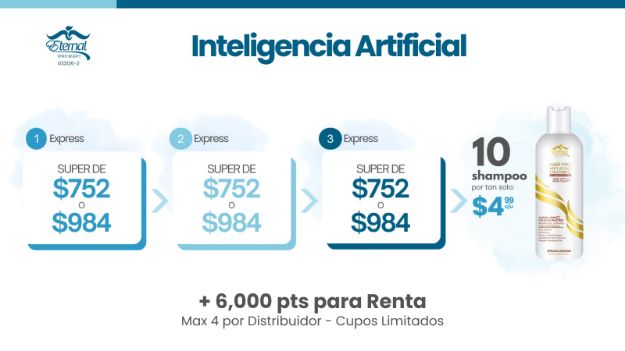 Imagen de Incentivo Inteligencia Artificial Sencilla - 10 Shampoo 16oz Con celulas madres