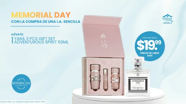 Imagen de Memorial Day - Set Perfume Yara + Adventurous Spirit 50 ml