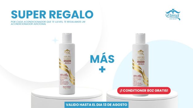Imagen de COMBO 2 POR 1 HAIR PRO TREATMENT CONDITIONER WITH STEM CELLS 8 OZ