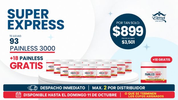 Imagen de Super Express 93 Painless 3000 + 18 Painless 3000 GRATIS
