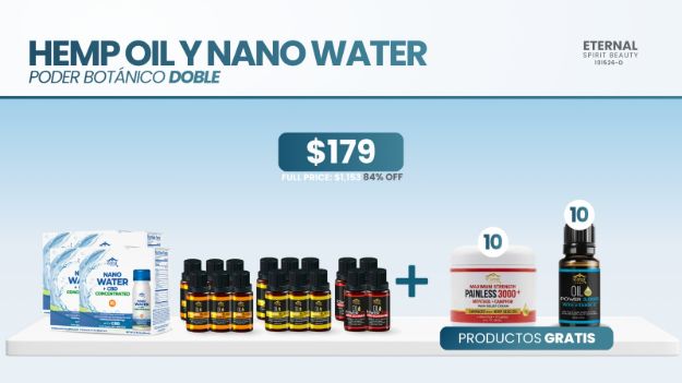 Imagen de Combo Doble Hemp Oil y Nano Water